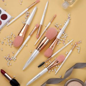 Eigshow Vegan Series 10 Pieces Nanofiber Brushes Set - Rose Gold - Image 5