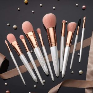 Eigshow Vegan Series 10 Pieces Nanofiber Brushes Set - Rose Gold - Image 4