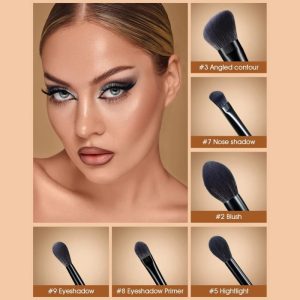 Eigshow King Knight Series 19 Pieces Professional Makeup Brush Set - Black - Image 4