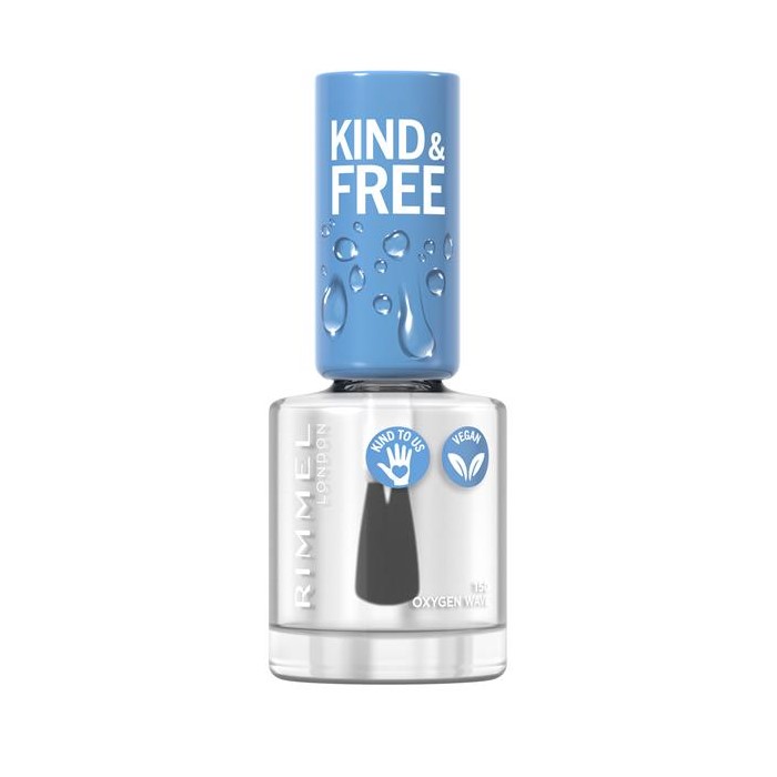 Rimmel Kind & Free Nail Polish Clean 150 Oxygene Wave Top Coat