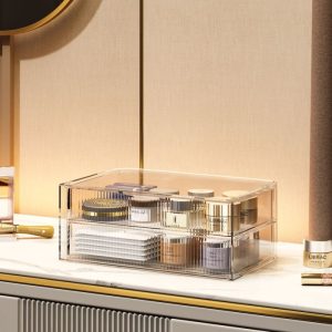 Transparent 4 Drawers Makeup & Skincare Organizer - Image 2
